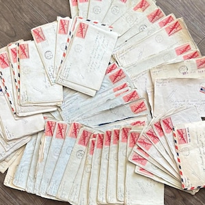World War 2 Letters- Antique/Vintage Personal Handwritten Documents., War Correspondence. Stamps/Envelopes- Paper Time Capsules