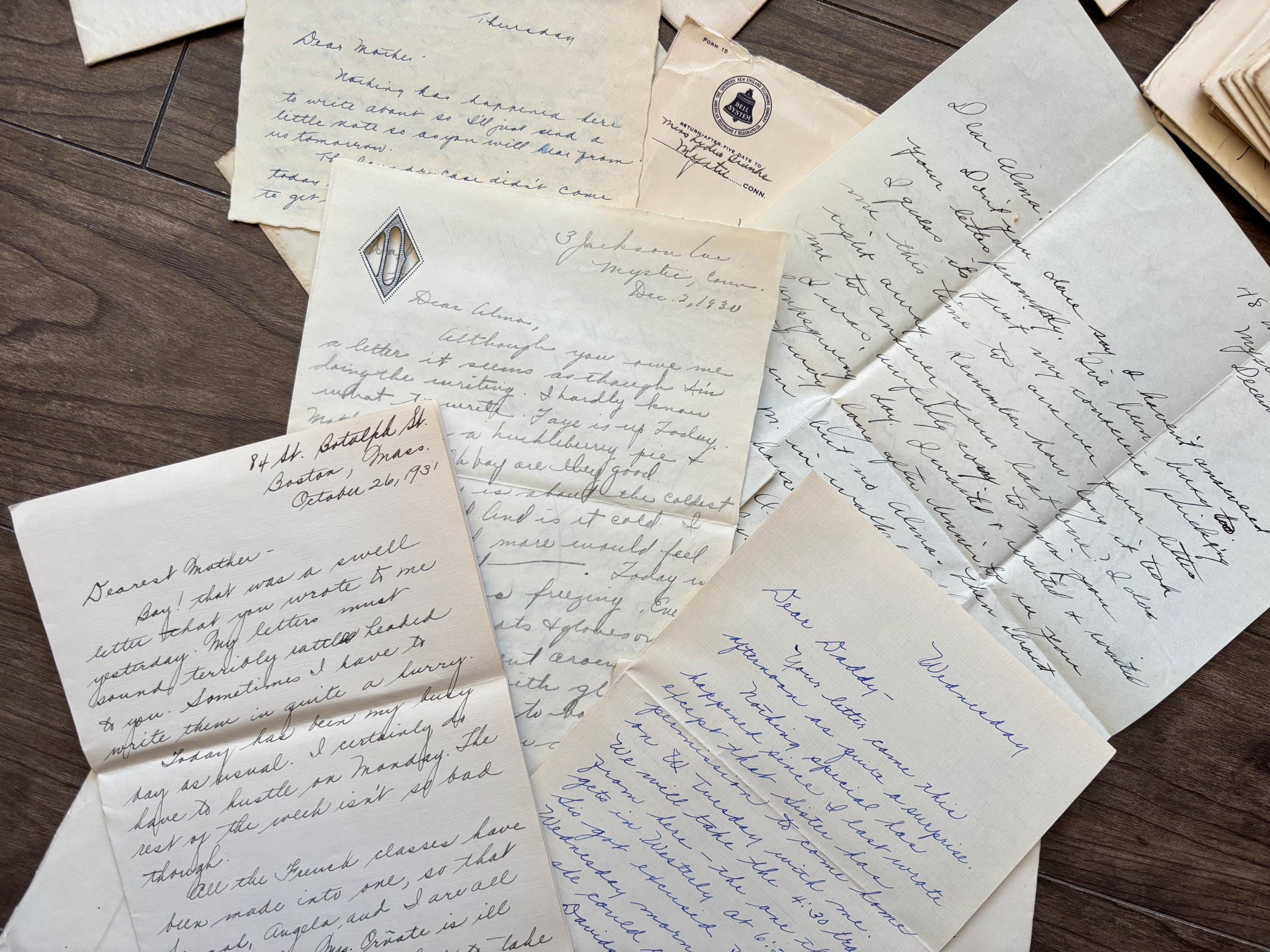 1920年代/30年代の家族の手紙 - アンティーク/ヴィンテージの手書きの 