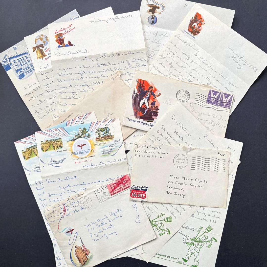 Ww2 Sweetheart Letter Lot. Stationary. Letters-antique/vintage ...