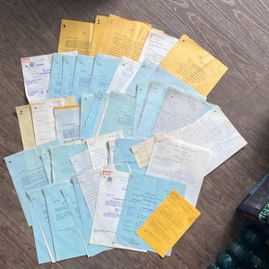 CONJUNTOS) Documentos antiguos/vintage (década de 1940/1950), cartas mecanografiadas o escritas a mano, libros de contabilidad, cartas antiguas, cubiertas de sobres, fotografías, membretes