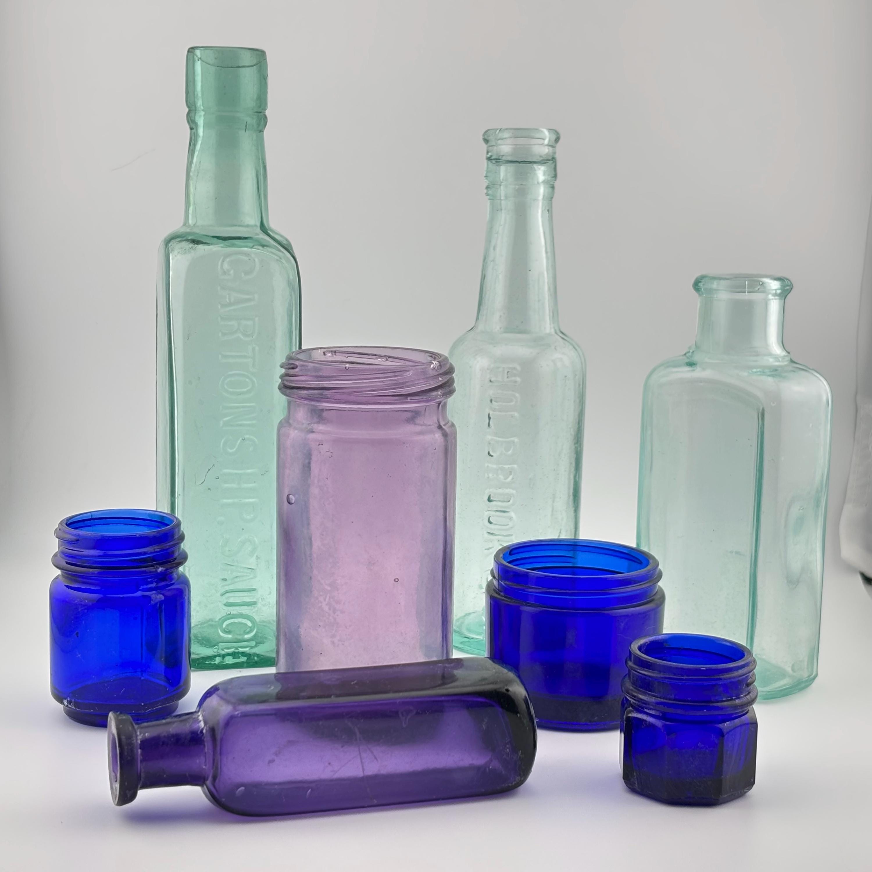 Antique Blue Apothecary Bottle - Etsy Canada