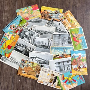Lote de postales vintage de la Segunda Guerra Mundial: papel militar efímero/piezas para scrapbooking. Tarjetas de gabinete, CDV, diarios basura, manualidades (algunos manuscritos RPPC)