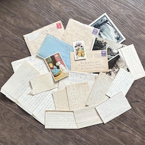 ¡Lote de efímeras variadas! Membretes: Papel vintage efímero/piezas para scrapbooking. Diarios basura, manualidades. Manuscritos, fotos, publicidad, diarios.