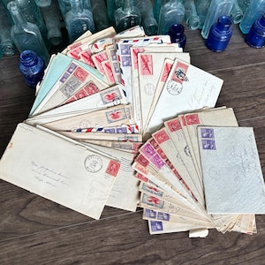 Cartas de amor/personales (décadas de 1920 a 1950). Documentos manuscritos antiguos/vintage. Correspondencia. Sellos/sobres (lotes de cápsulas del tiempo).
