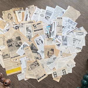 Anuncios antiguos. Páginas de periódicos de principios del siglo XX a principios de los años sesenta. Anuncios, historias y lotes antiguos. Revistas/manualidades. Cartas antiguas. Productos y servicios.