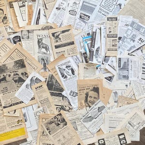Vintage Advertisements. Newspaper Pages early 1900s-60s,Advertisements,Stories-Antique Lot. Journal/Crafting. Old Letters. Products,Services