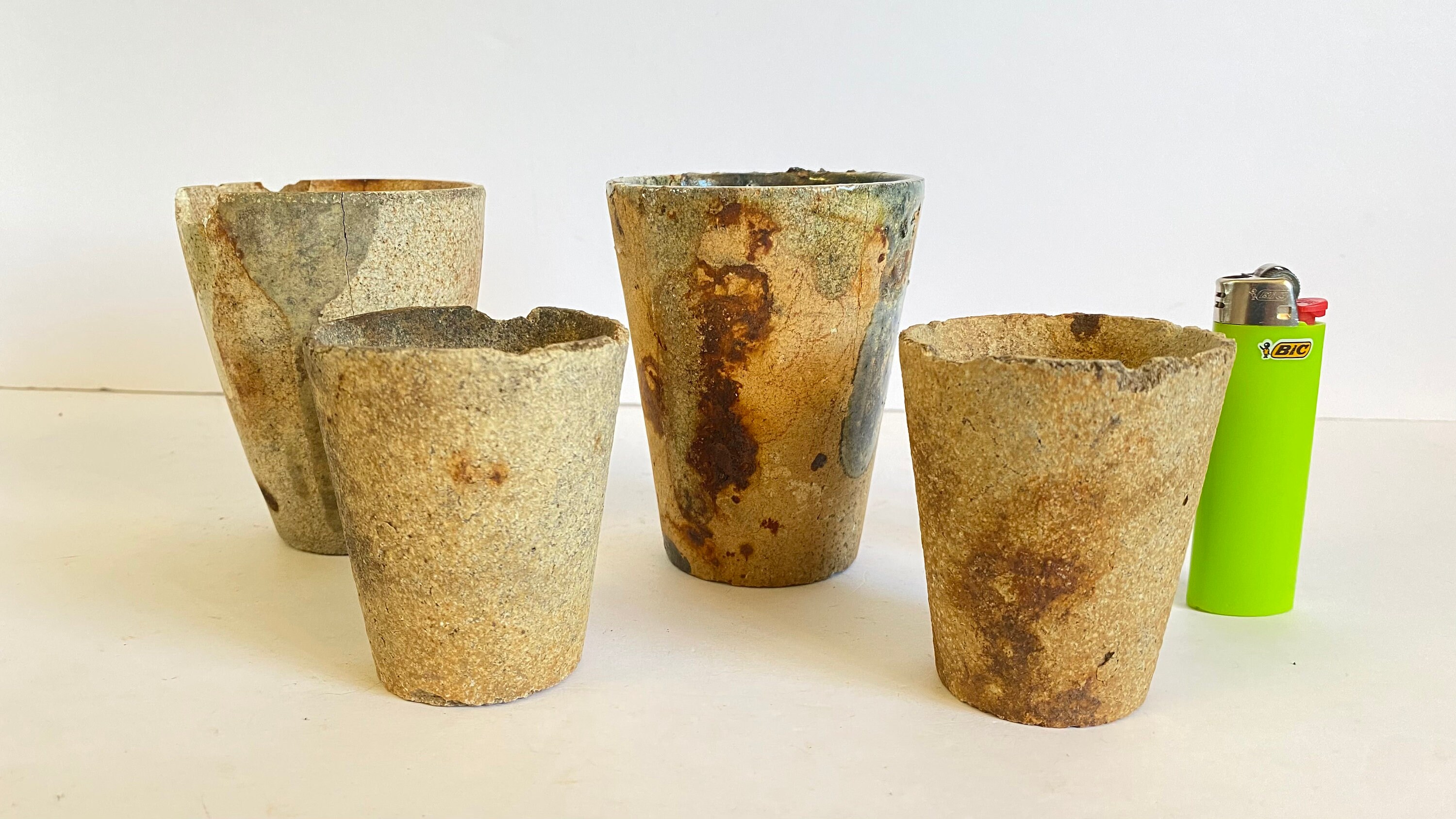 SET OF 4 Antique 100 Year Old Mining Crucibles. Smelting Etsy