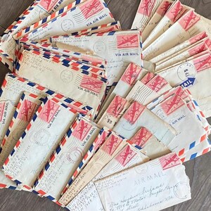 LOVE LETTERS. WW2- Antique/Vintage Personal Handwritten Documents. War Correspondence. Stamps/Envelopes- Paper Time Capsules