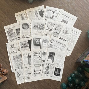 Anuncios antiguos. Páginas de revistas de principios del siglo XX a principios de la década de 1940, anuncios, historias. Lote de antigüedades. Revistas/manualidades. Cartas antiguas. Productos y servicios.