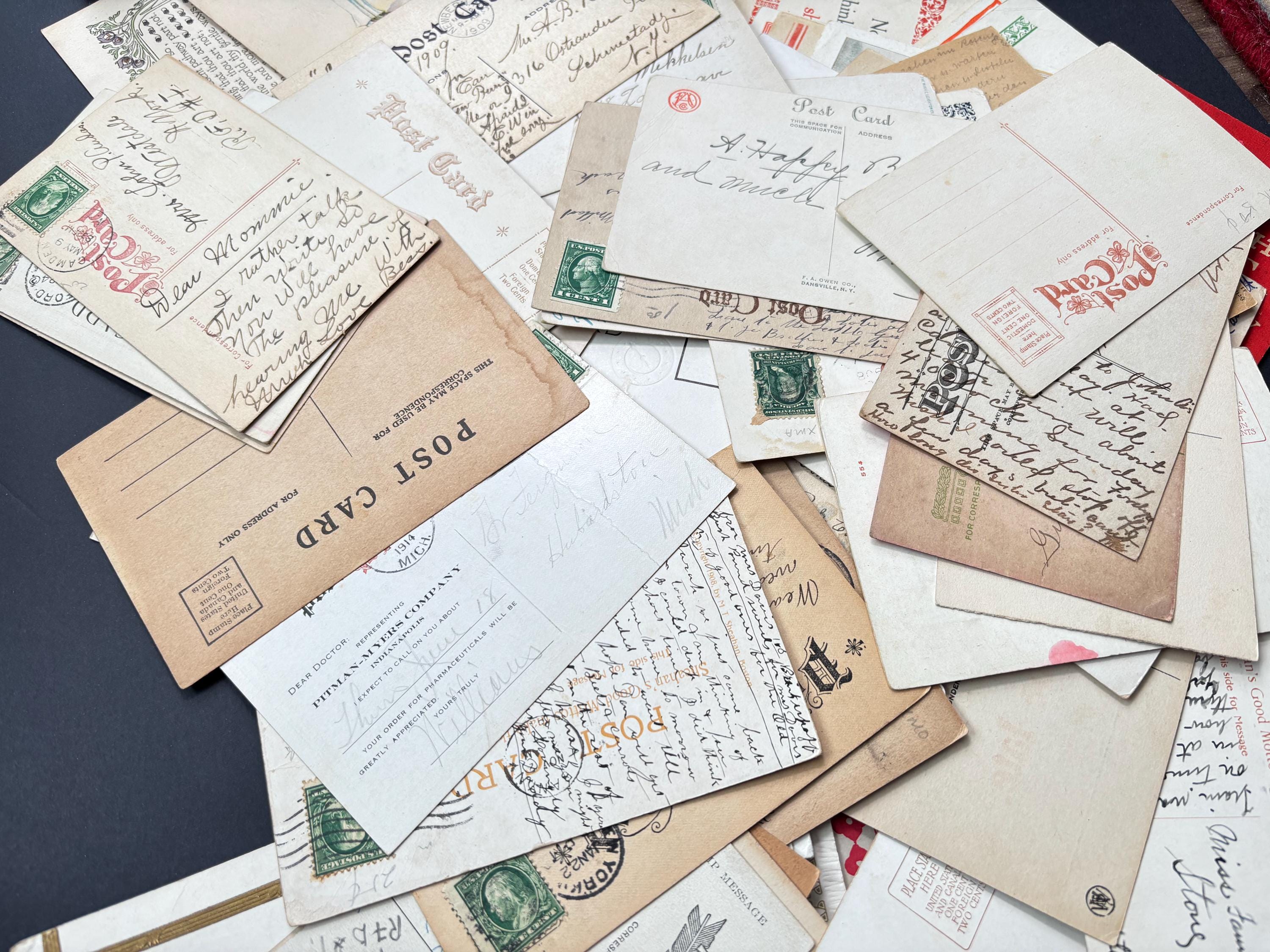 Notes 1900s 5 Antique Postcards: 1900s Vintage Ephemera for Junk Journals ...