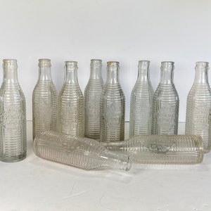 Antique Orange Crush Soda Bottles (Sets of 2): 1920s Art Deco Style