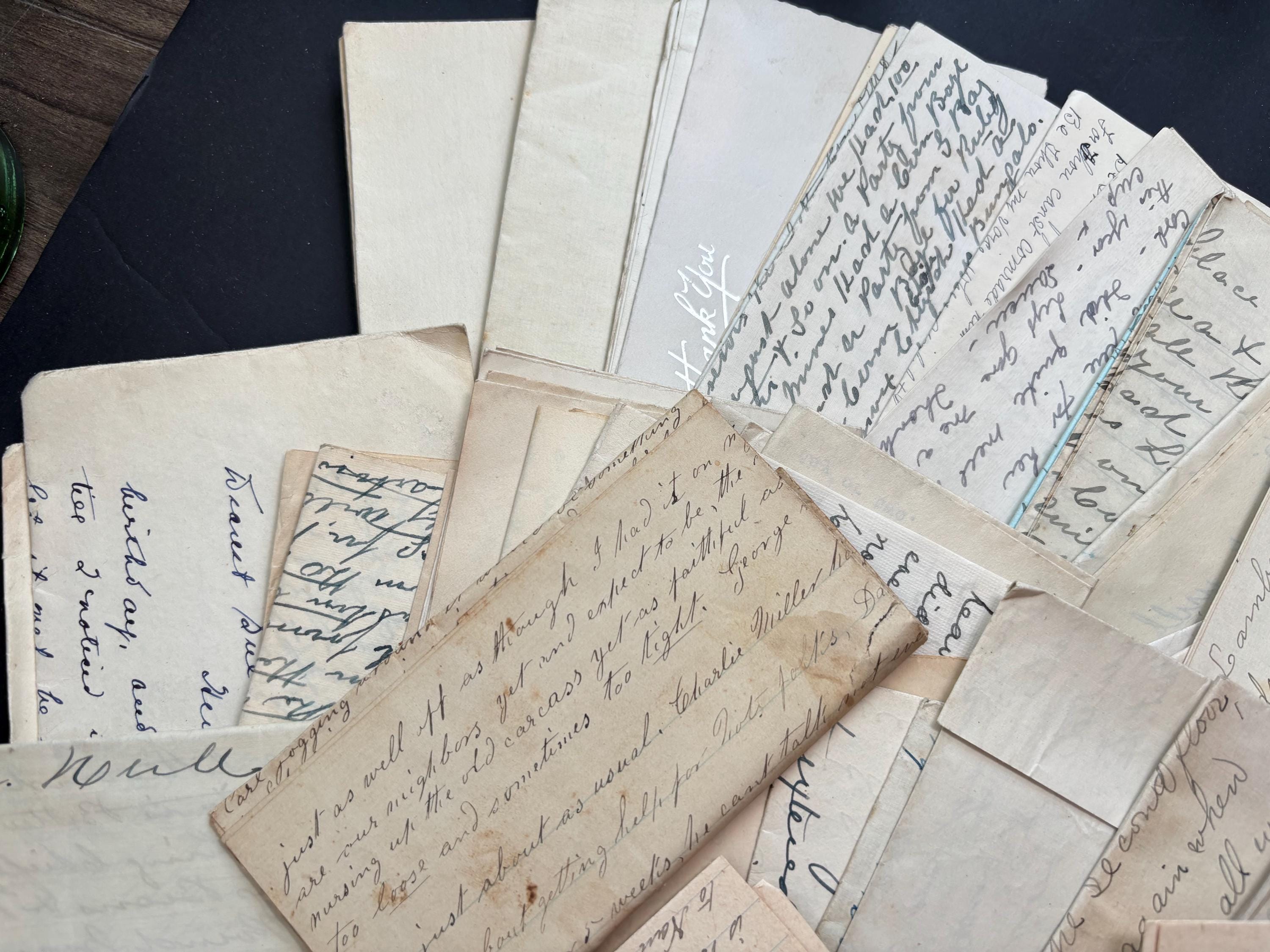 5 Antique Letters- (loose) Antique/vintage Personal Handwritten ...