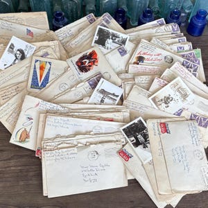 World War 2 Love Letters- Antique/Vintage Personal Handwritten Documents., War Correspondence. Stamps/Envelopes- Paper Time Capsule Lots