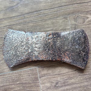 Antique Double Bit Axe Head - Heavy Iron Rustic Farmhouse Tool Decor