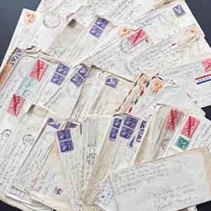 1940’s Covers Lot. WW2! Empty Envelopes.  Personal Handwritten/Typewritten Documents-Vintage Envelopes-Old Lots. Ephemera Packs. Stamps, Ink
