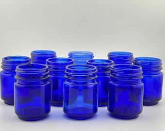 ヴィンテージ ヴィックス ヴェポラップ コバルトブルー ガラス瓶