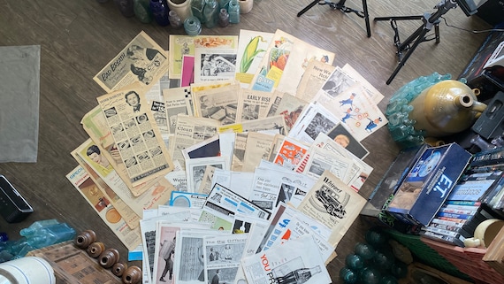 Vintage Advertisements. Magazine Pages early 1900s-60s,Advertisements,Stories. Antique Lot. Journal/Crafting. Old Letters. Products,Services
