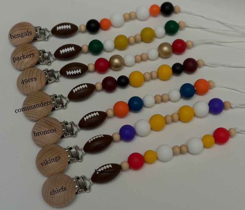 NFL Football Pacifier Clip - Etsy