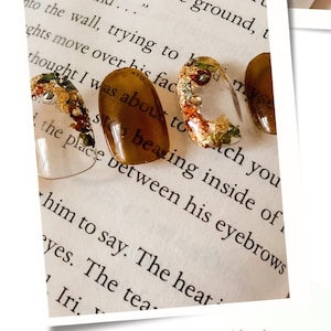 Autumn Inspired Press On Nails/Fall Nails/Coffee Colored Nails