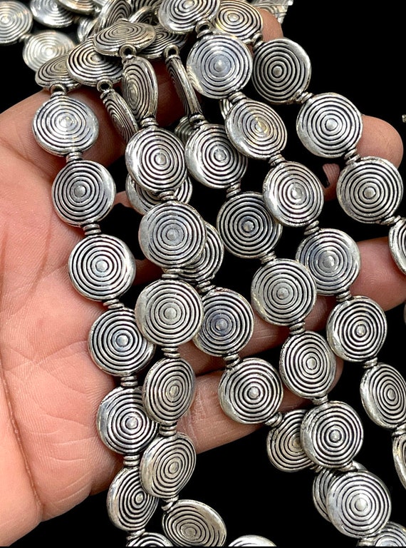 925 Sterling Silver Plated Copper Beads Strand Size 12mm, Bali Silver  Spacer Beads for DIY Jewelry Craft Charm Findings Jewelry Supplies