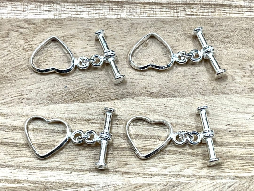 925 Sterling Silver Toggle Clasp, Bali Style Silver Handmade Toggle ...