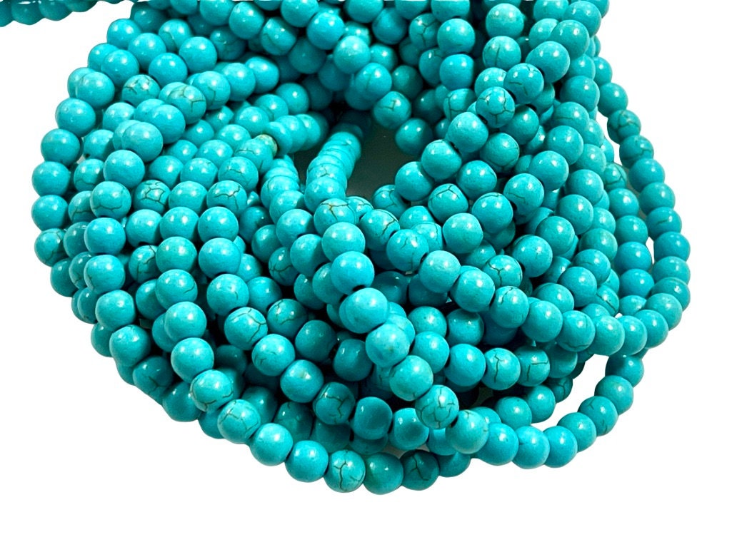 Chengmu 99Pcs 8mm Stabilized Blue Turquoise Beads for Jewelry Making  Natural Gemstone Round Loose Stone Beads Assortments Accessories for  Bracelet