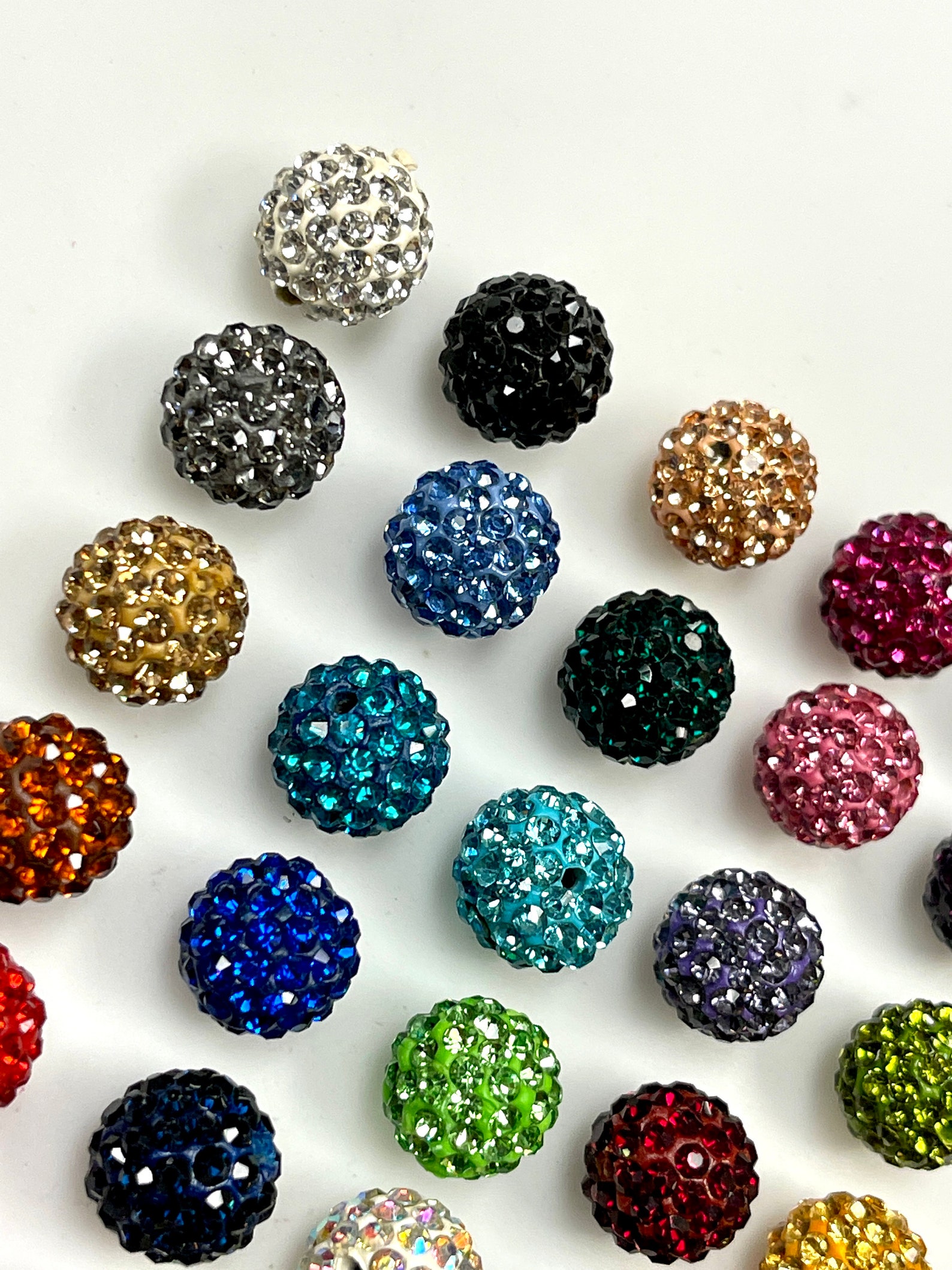 20 Pieces Pave Beads Rhinestone Shamballa Beads 8mm 10mm - Etsy