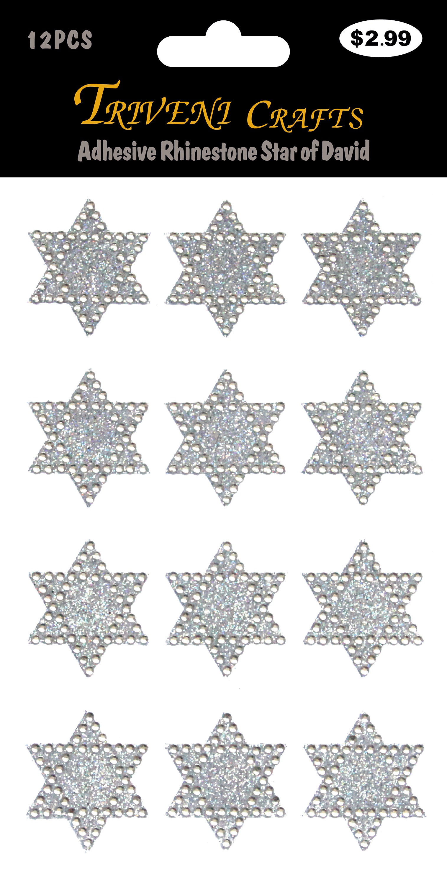 Rhinestone Star Stickers - 10mm - Clear – Triveni Crafts