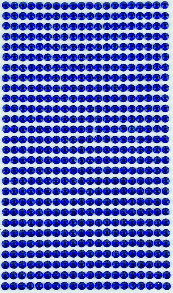 Self Adhesive Navy Blue Rhinestone Gems Sticker Strips 3mm 4mm 5mm