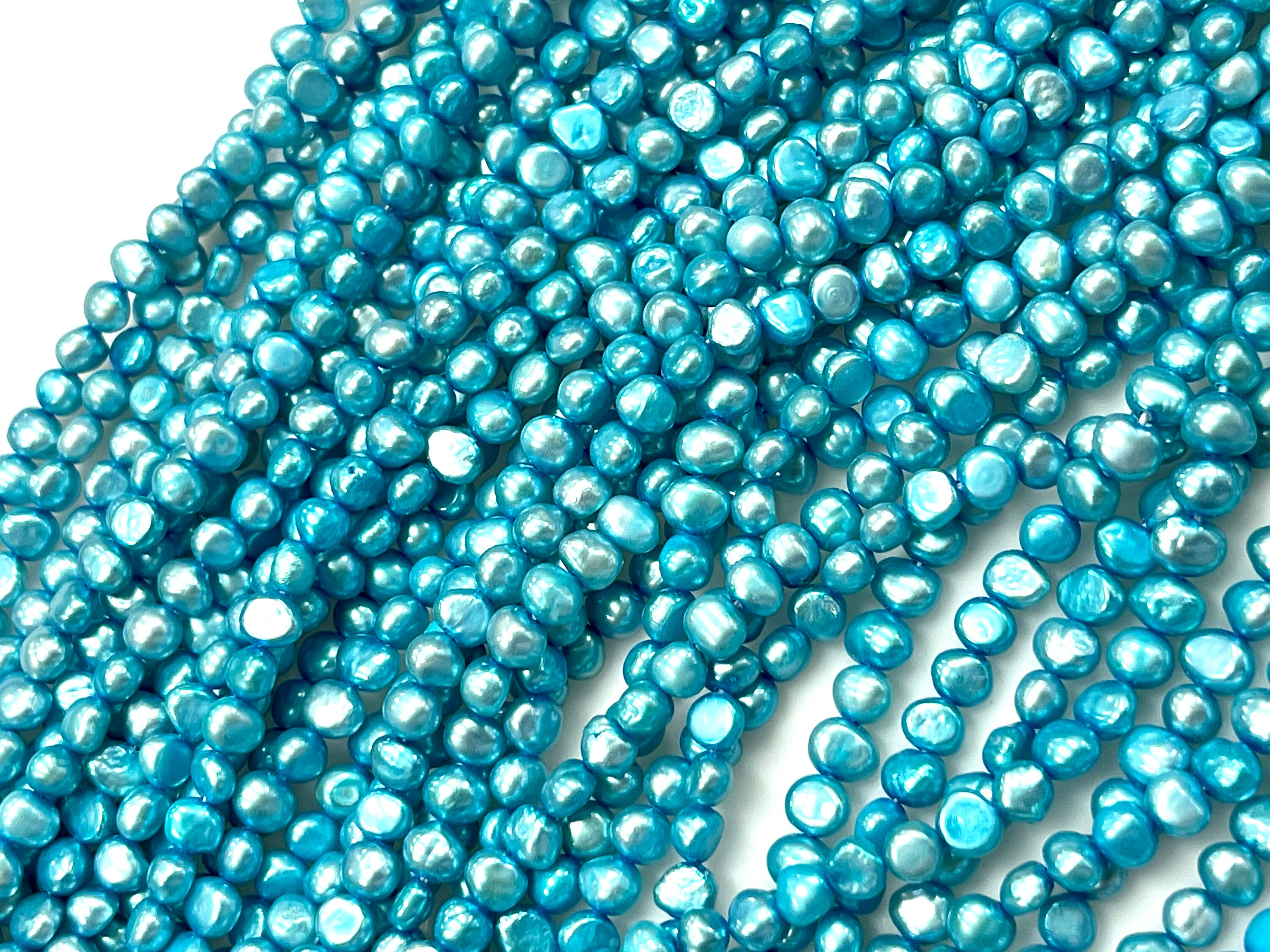 Fresh Water Pearl Strand Round | 9 mm | Blue/Bronze | 50 Beads |