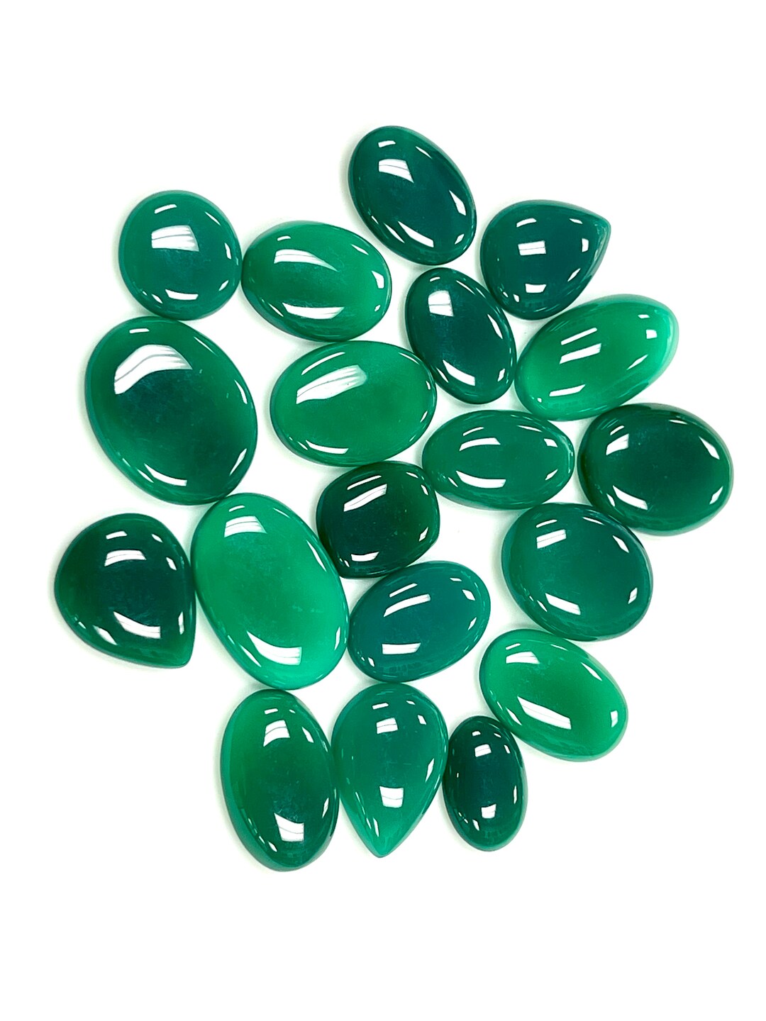 Natural Gemstone Green Onyx 500 Carat Lot Green Onyx Cab Etsy