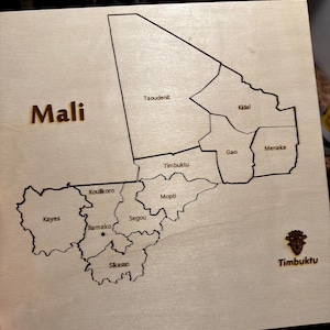 Mali Map Puzzle - educatief spel voor zowel kinderen als volwassenen