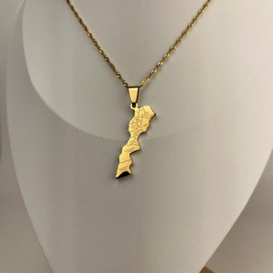 Collier carte du Maroc