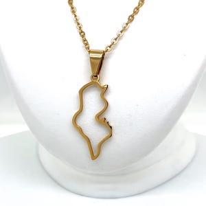 Ketting met kaartoverzicht van Tunesië