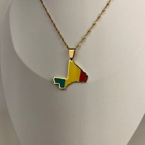 Mali Karte mit Flaggenanhänger
