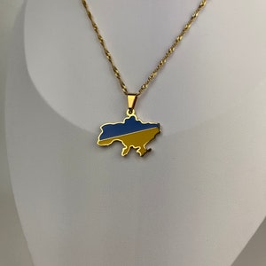 Oekraïne kaart met vlag ketting