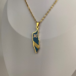 Aruba kaart met vlag ketting