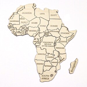 Kaartpuzzel Afrika: educatief spel voor zowel kinderen als volwassenen