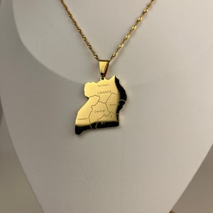 Collar de mapa de Uganda