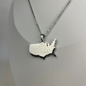 USA Map Halskette