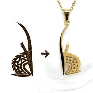 Aangepaste ketting met kaart of symboolontwerp