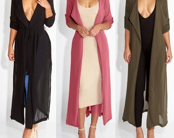 chiffon duster jacket