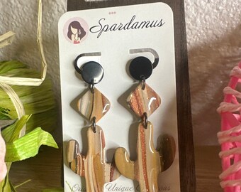 Cactus Earring, Western Cowgirl, Desert Earrings, Statement Earrings, Dangle Earrings, Gift for her