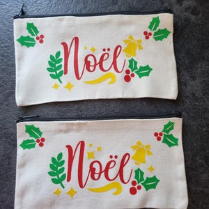 Sublimation cotton pouch with different Christmas decorations "POCHETTE"