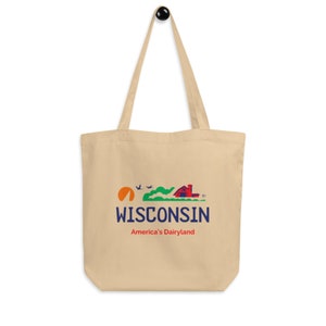 Borsa ecologica con targa Wisconsin