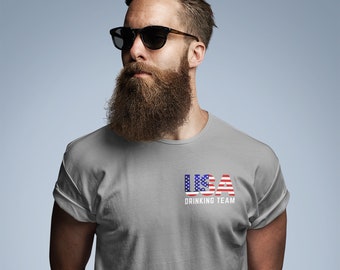 USA Drinking Team T-Shirt: Funny 4th of July Patriotic Tee