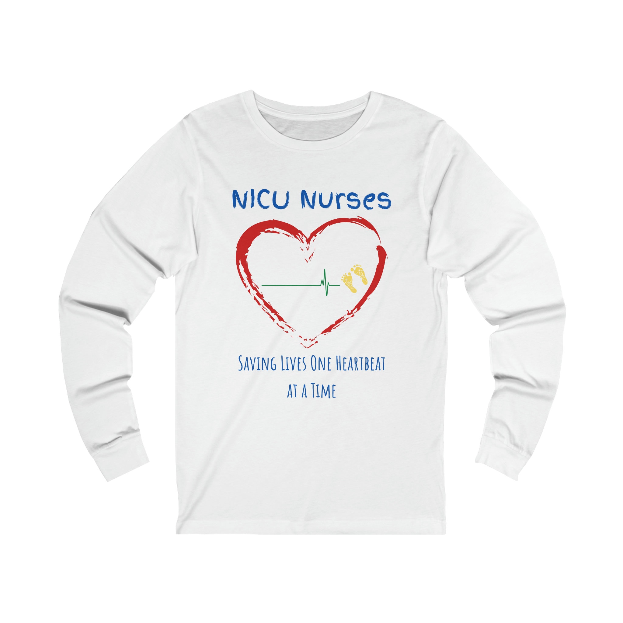 NICU RN Nurse's Day Saving Lives One Heartbeat at a Time Gray Navy ...