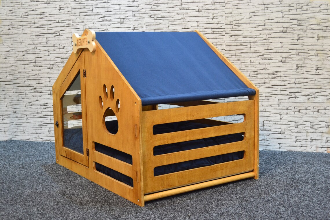 Modern Dog House Wooden Pet House Dog Bed Dog Crate Dog Etsy
