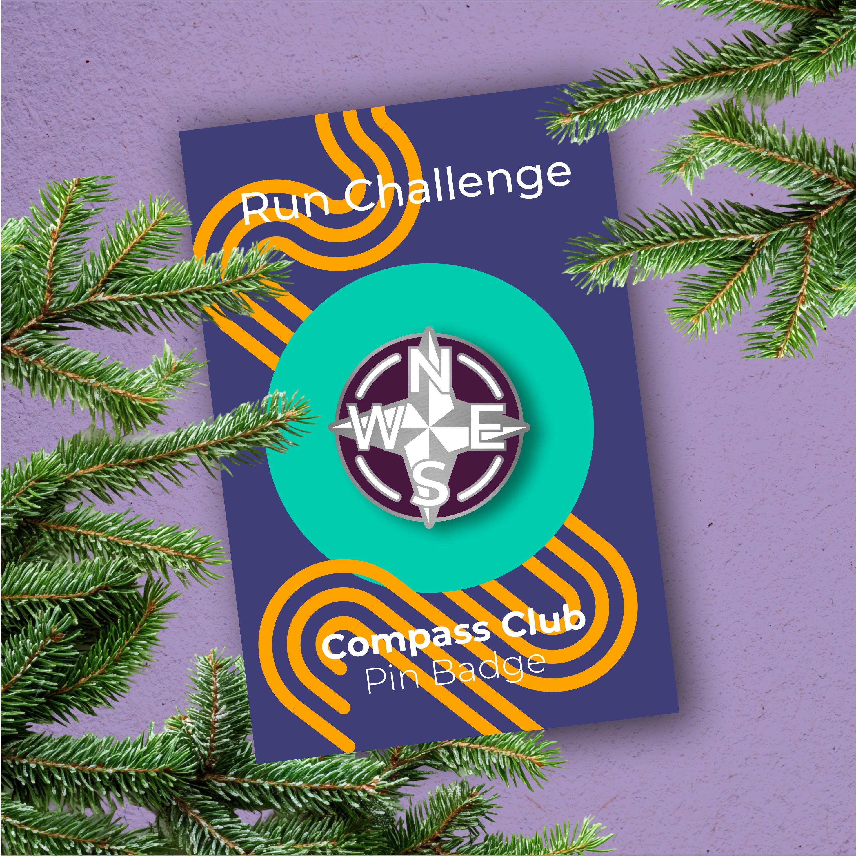 The Original: Running Challenge, Pin Badge, Compass Club - Etsy