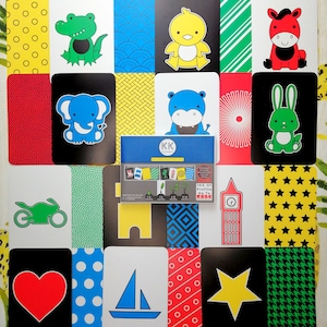 48 Design TWIN PACK Baby Sensory Development Flash Cards High Contrast Colour Newborn RSBC Charity